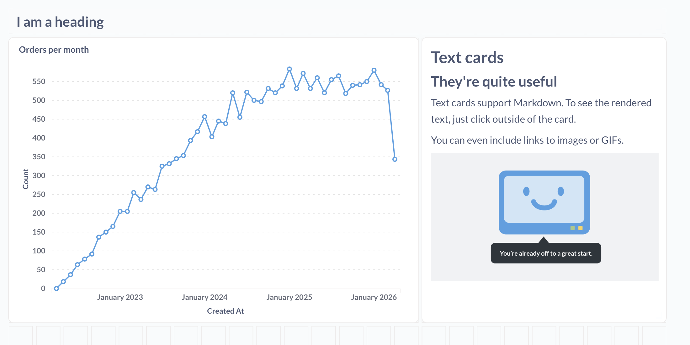 Create dashboards