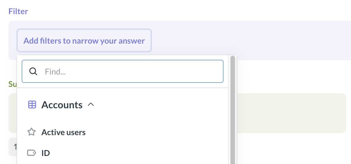 Segment in the query builder