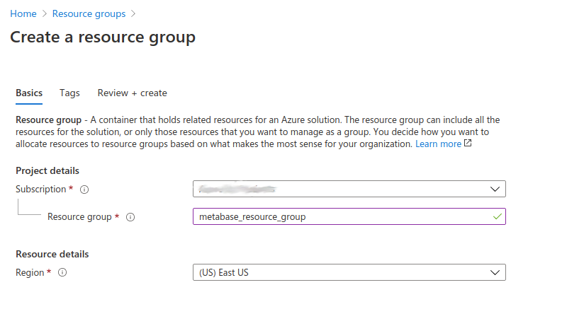 Create a Resource Group