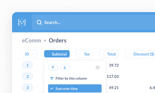 eCommerce orders filter