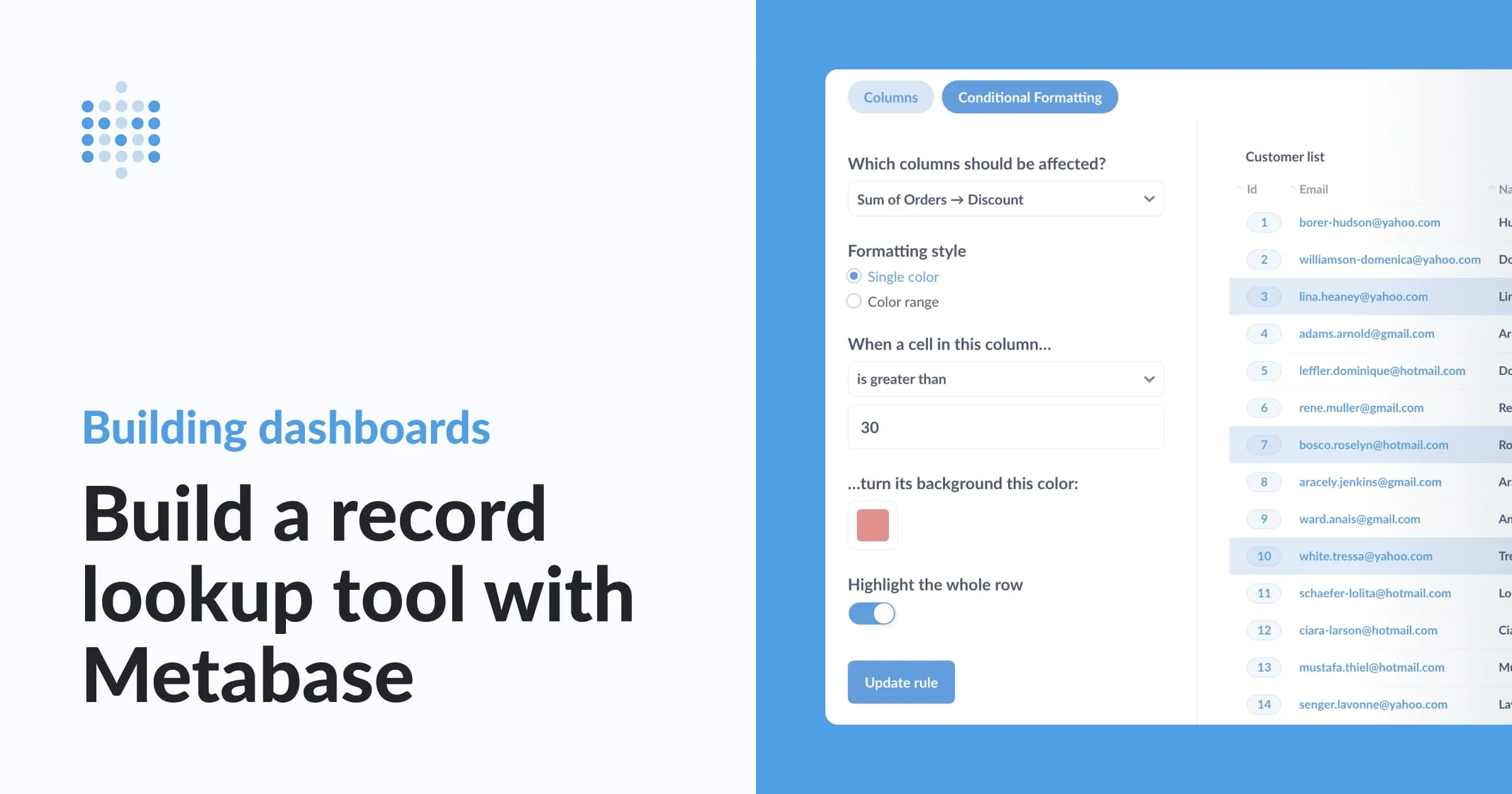 Build A Record Lookup Tool With Metabase