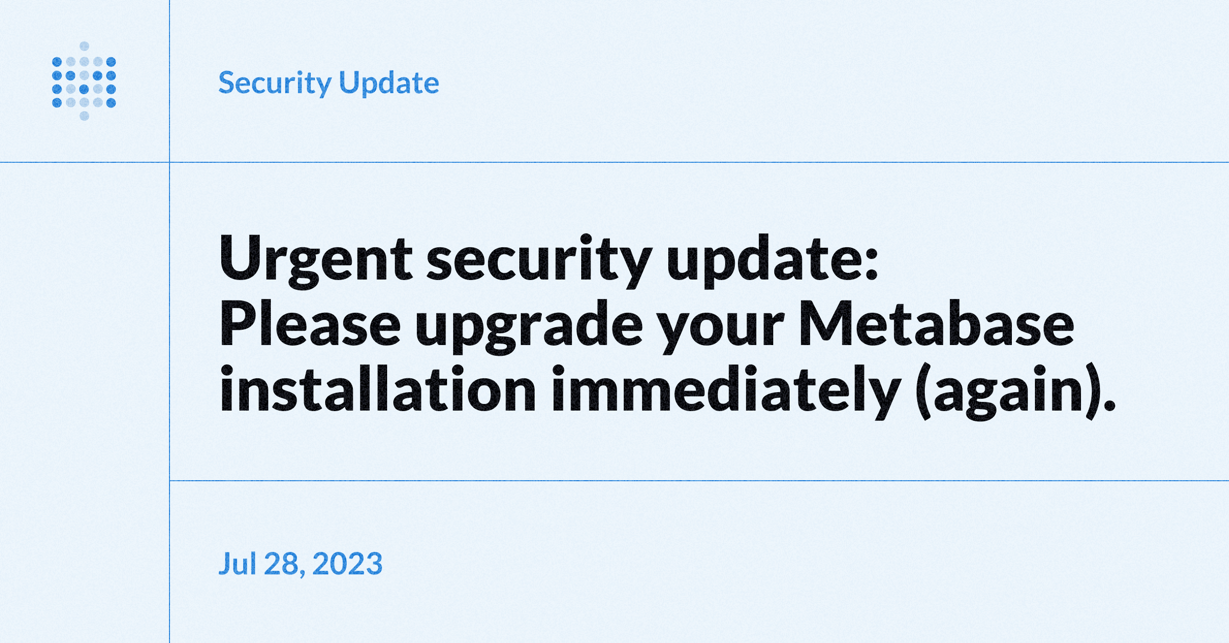 Urgent: Upgrade your Metabase installation now. H2-related remote code execution found Image