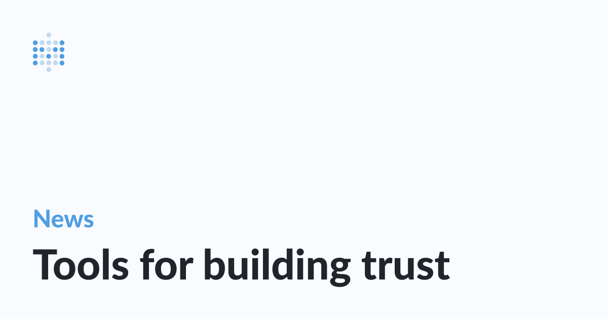 Tools for building trust Image
